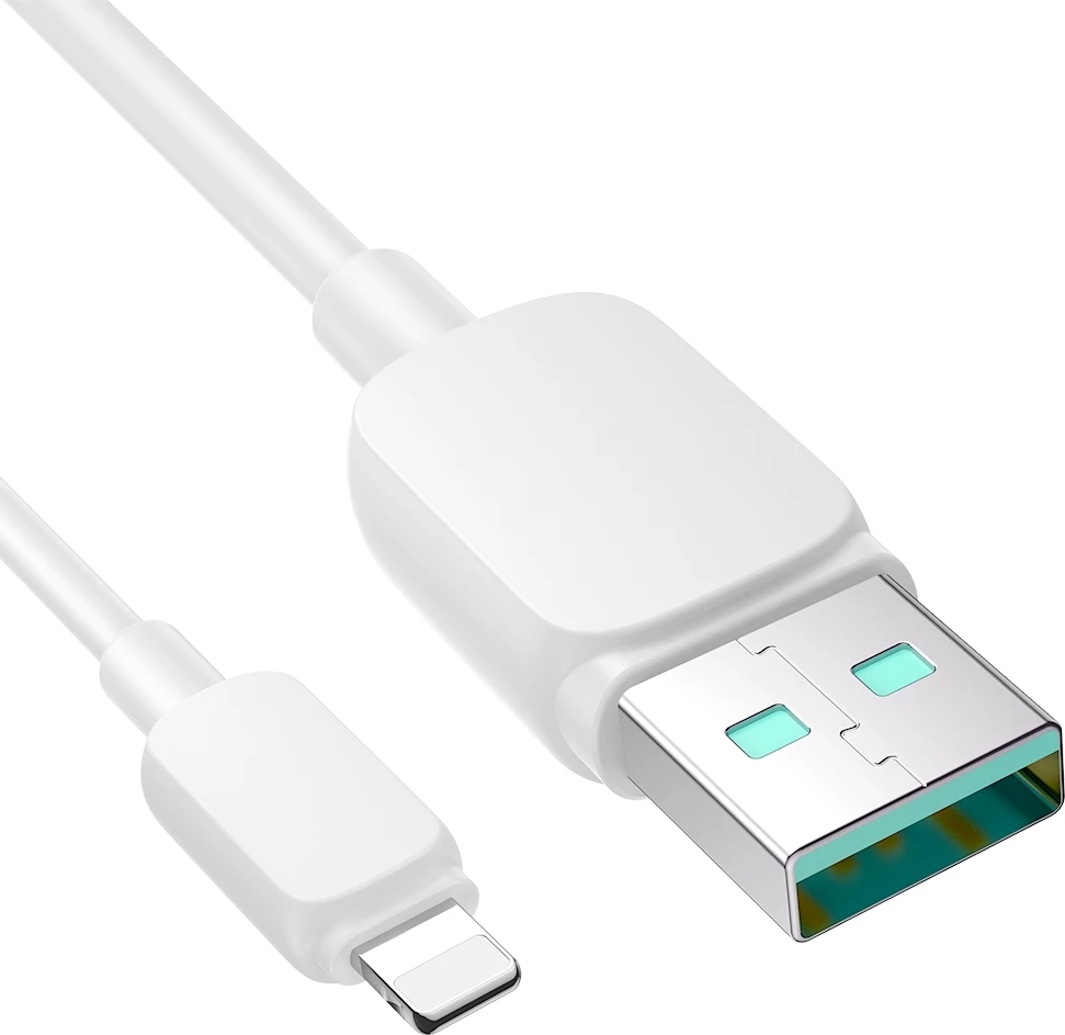 Kabllo Joyroom Multi-Color Series A14, Lightning në USB-A, 1.2m, 2.4A, Bardhë