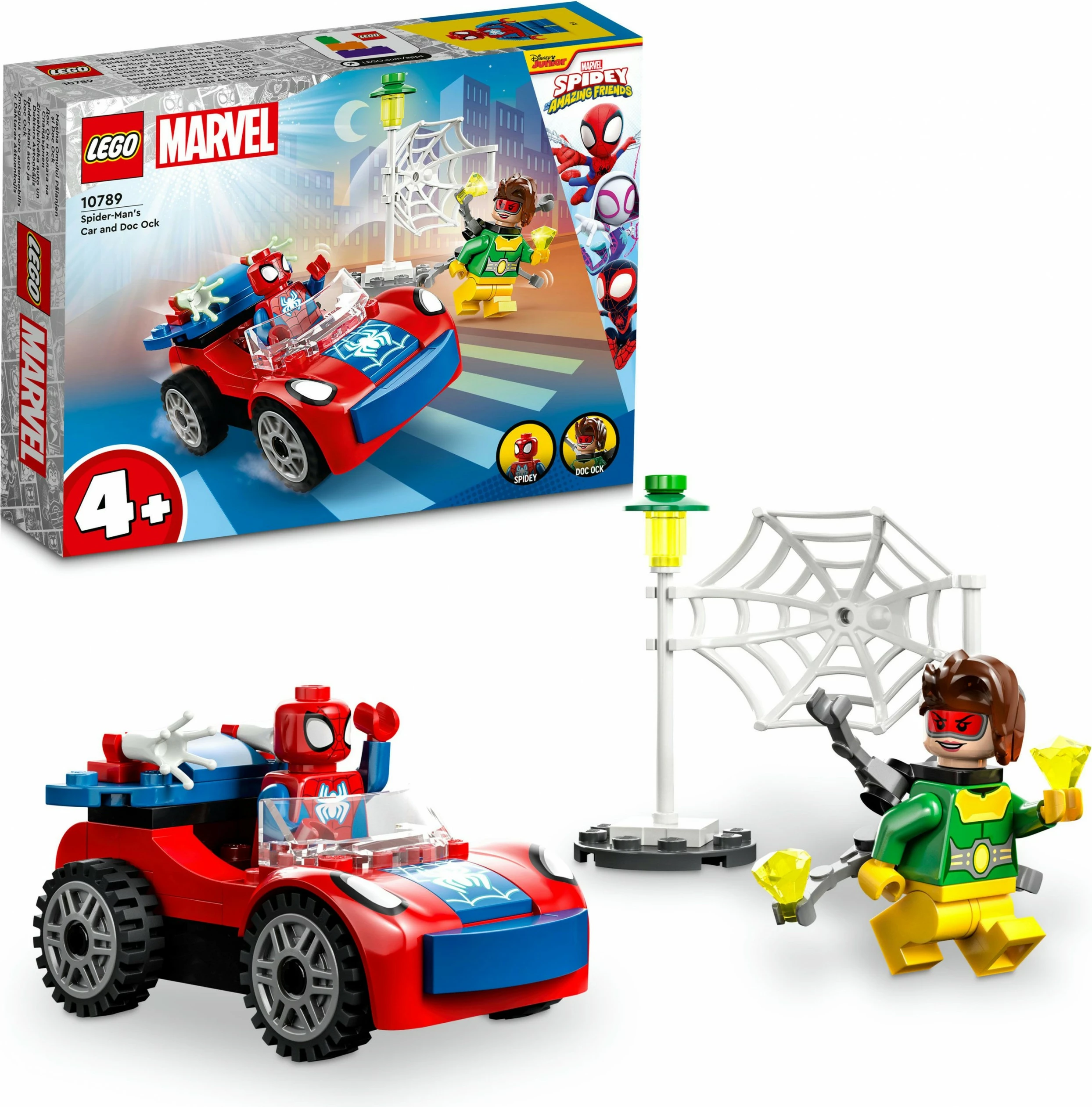 Set ndërtimi LEGO Marvel Spider-Man's Car dhe Doc Ock, 48 pjesë, shumëngjyrësh