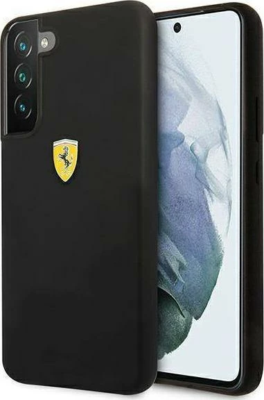 Mbështjellës Ferrari FESSIHCS22MBK On Track Silicone për Galaxy S22+ S906, silikon, i zi