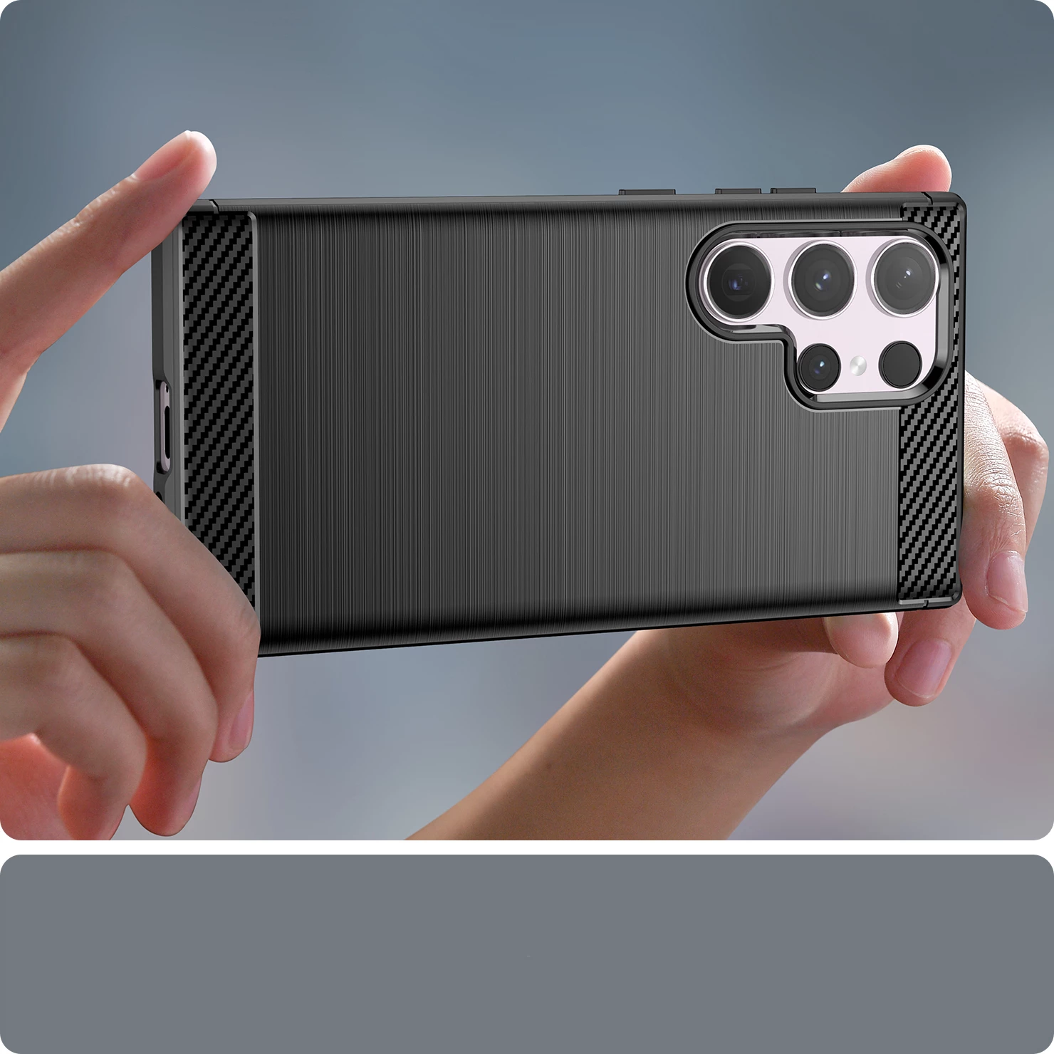 Mbështjellës Hurtel Carbon Case për Samsung Galaxy S24 Ultra, TPU, i zi