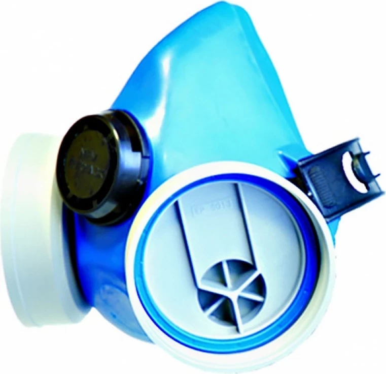 Maskë respiratore gjysmëfytyre silikoni LAHTI PRO Eurmask Light Pro 46063, për 2 filtra 70 mm, blu