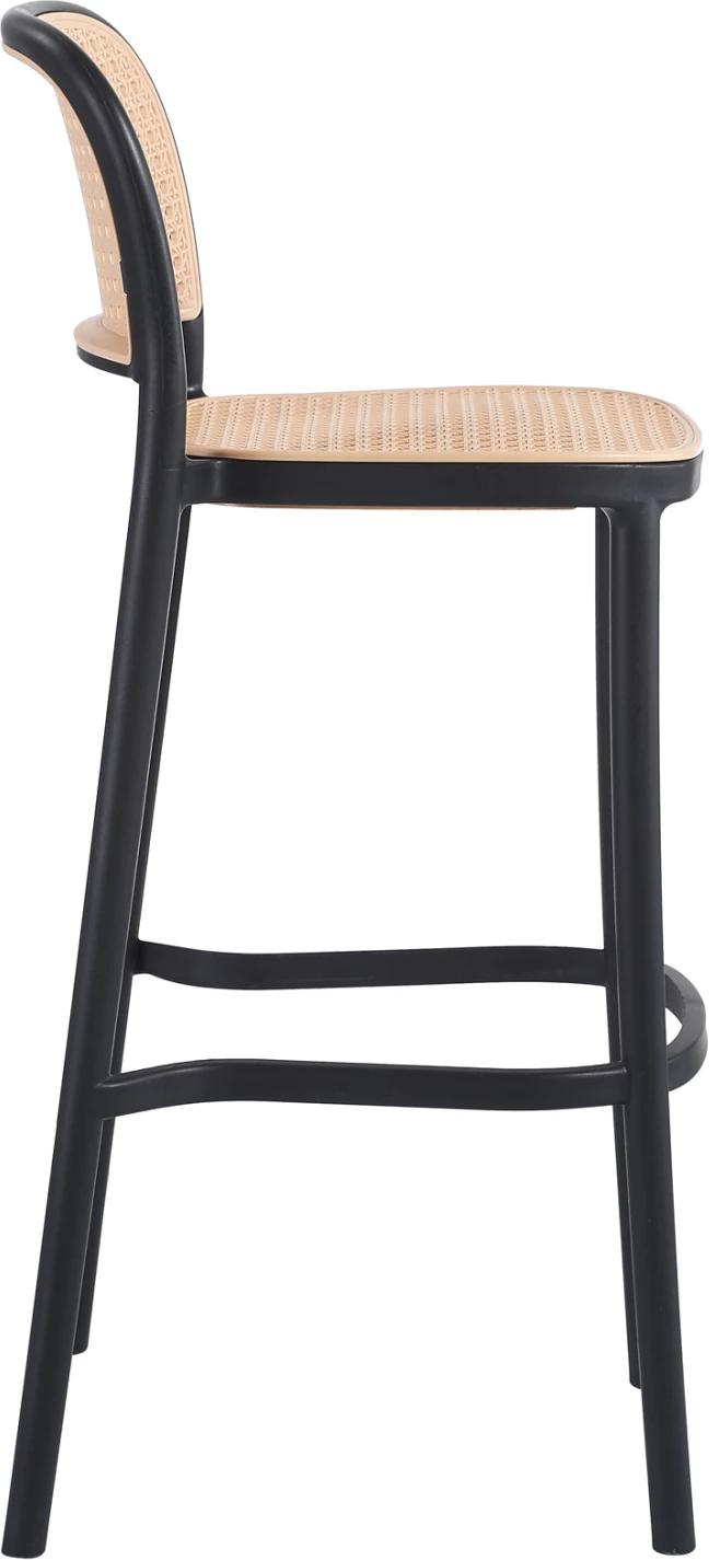 Karrige për bar, FH5939.02, polipropilen, e zezë-bezhë, 41x53x103H cm