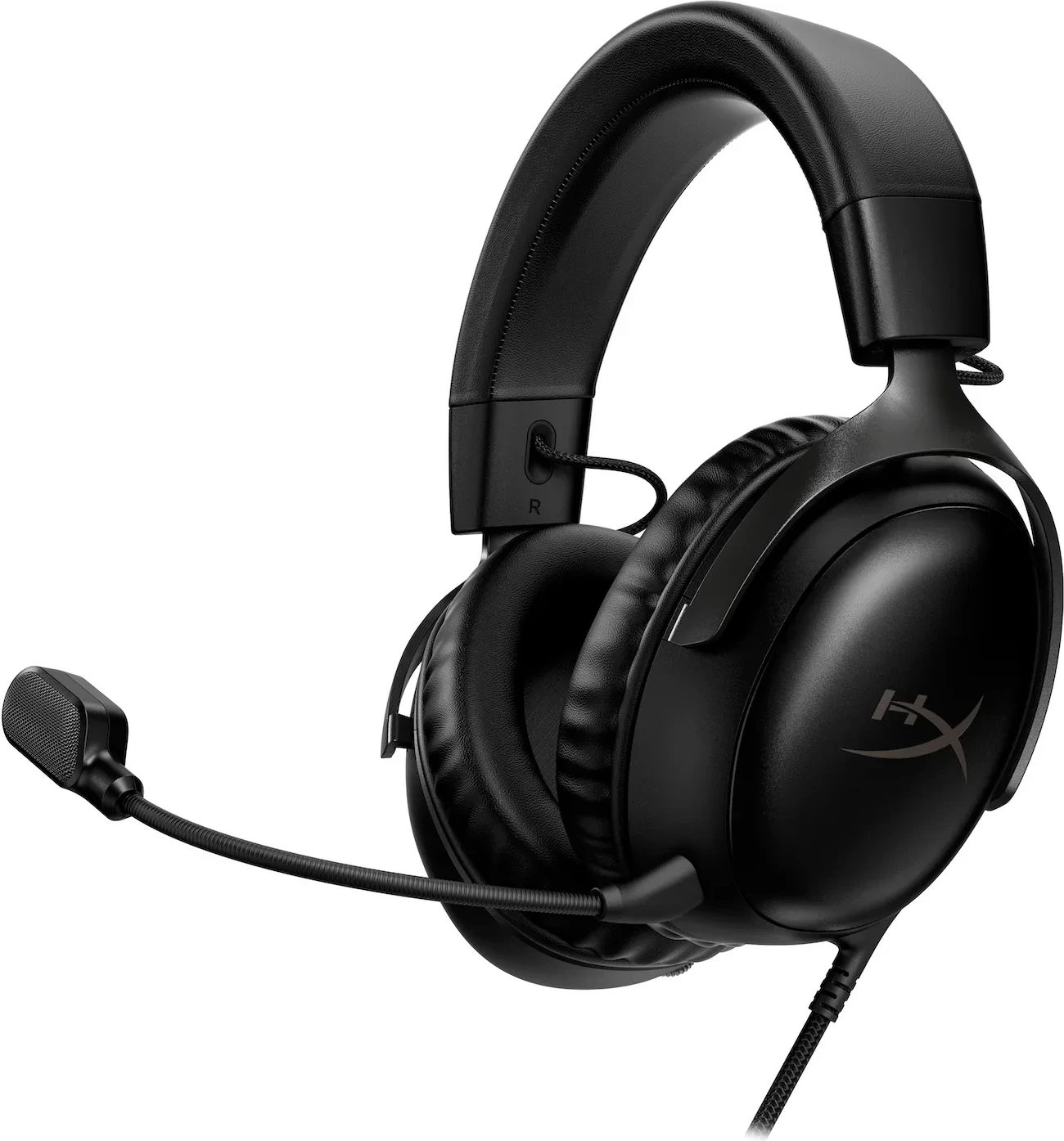 Kufje gaming me mikrofon, HyperX Cloud III, drejtues 53mm, mikrofon 10mm me anulim zhurme, multiplatformë, e zezë
