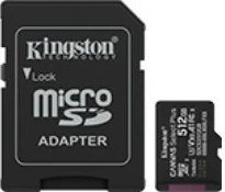 Kartelë memorie microSD Kingston Canvas Select+ G3, 512GB, me adapter SD