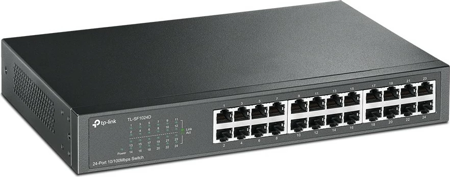Switch TP-Link TL-SF1024D, 24 porta, Fast Ethernet, rackmount, i zi