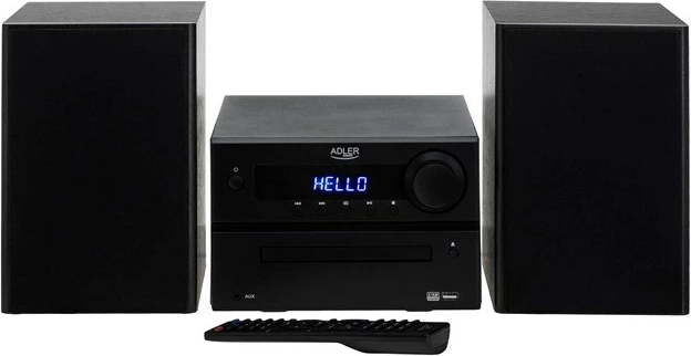 Mini tower HI-FI Adler AD 1917 me Bluetooth, CD, USB, FM Radio, e zezë