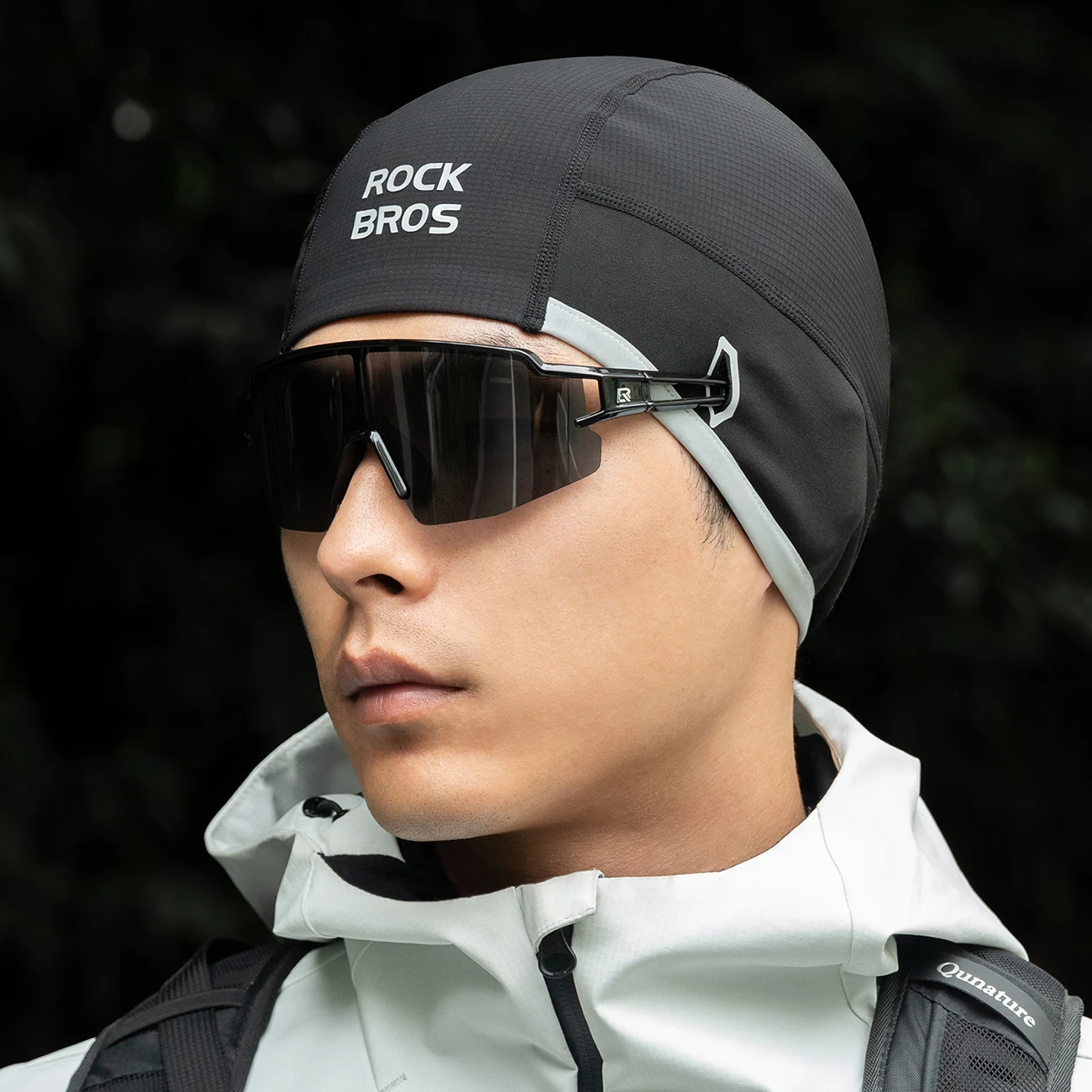 Kapelë çiklizmi dimërore Rockbros M016, windproof, fleece, 54-61 cm, e zezë