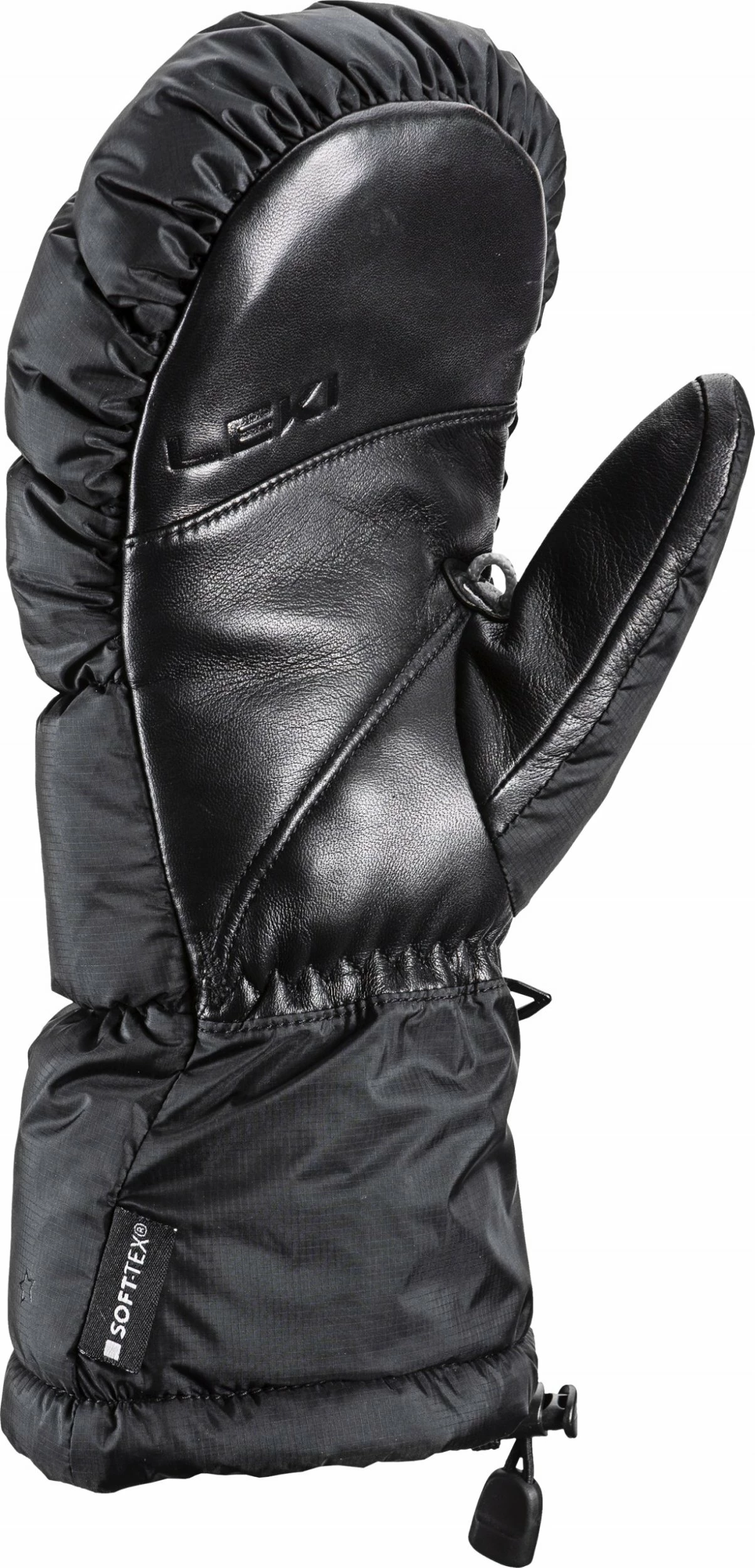 Doreza ski miten një-gisht për femra Leki Glace 3D Women Mitt madhësia 7, SOFT-TEX, Primaloft Extra Warm+, e zezë