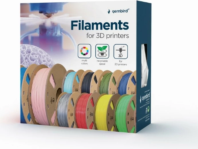 Filament për printer 3D Gembird PLA Plus 1.75mm, e verdhë