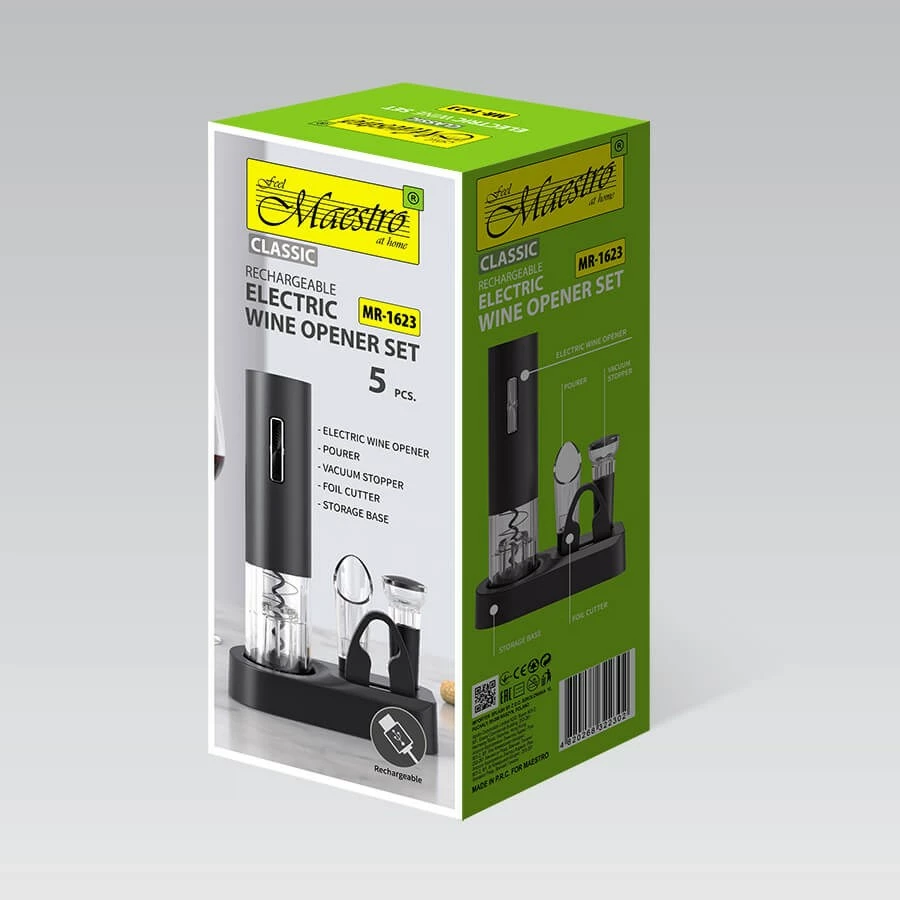 Hapës elektrik për verë Maestro MR-1623, USB, i zi