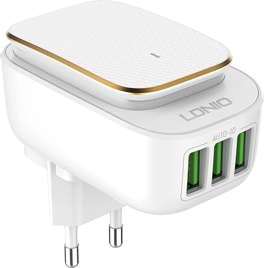 Karikues USB LDNIO A3305, 3x USB 3.4A (17W), me kabllo Micro USB, ari