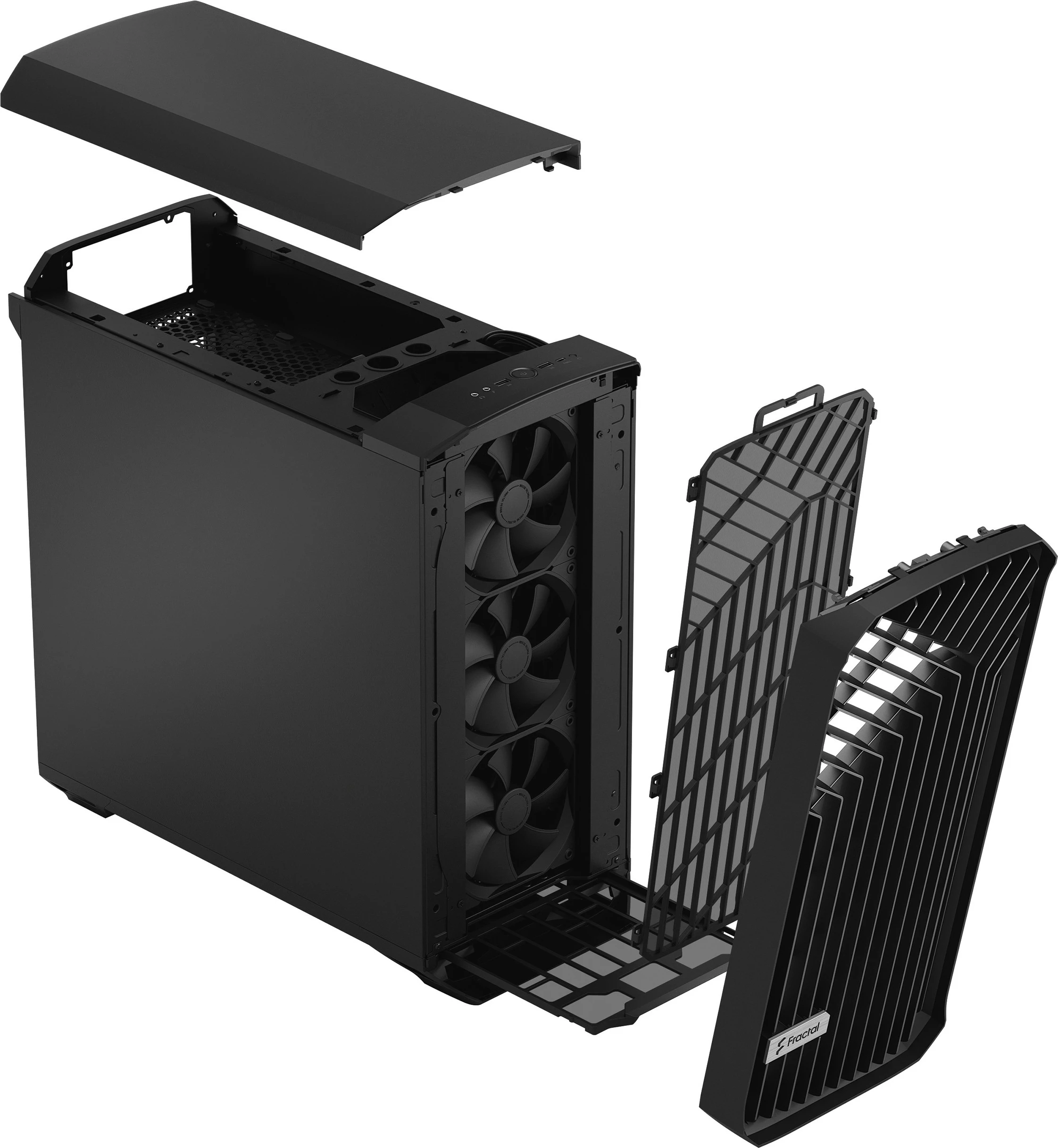 Kasë Fractal Design Torrent, Tower, PC, ATX, EATX, ITX, micro ATX, SSI CEB, Steel, Gaming, e zezë