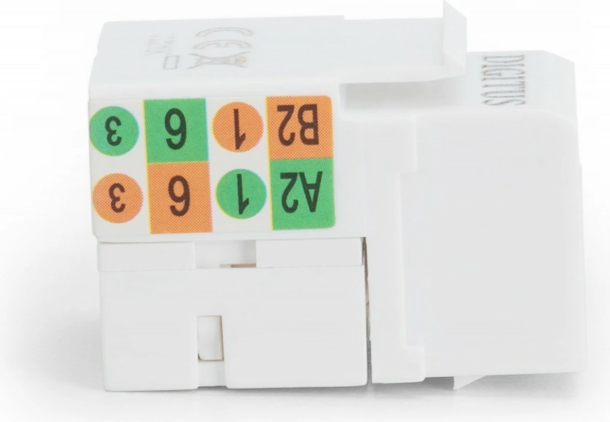 Modul Keystone RJ45 Digitus DN-93601, Kategoria 6, UTP, Bardhë