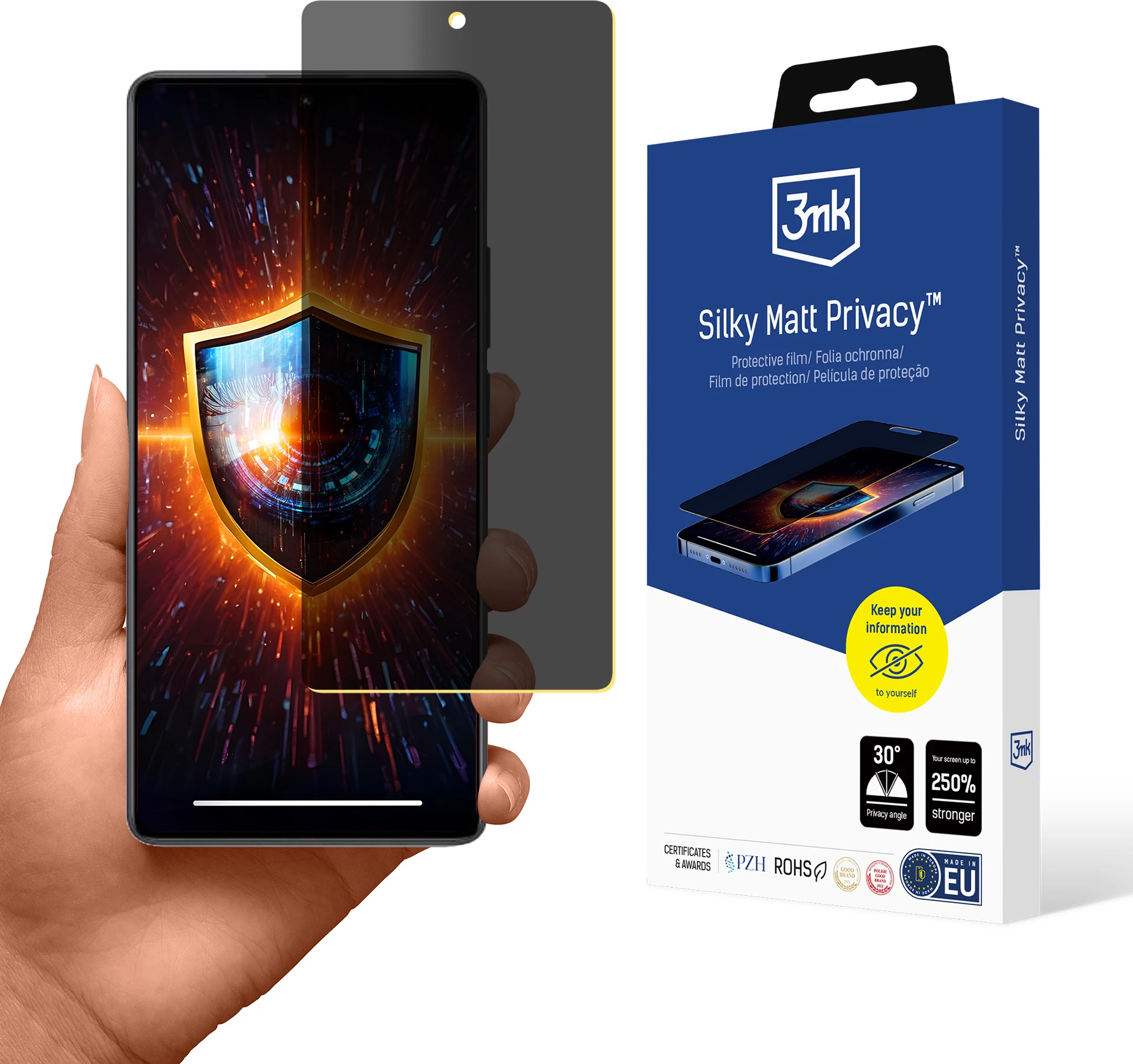 Folie privatësie mat 3mk Silky Matt Privacy për Xiaomi Redmi Note 13 Pro 4G