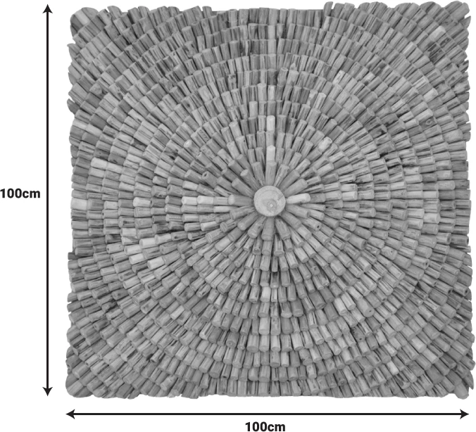 Dekor muri Wallen dru tik, ngjyrë natyrale, 100x100x5cm
