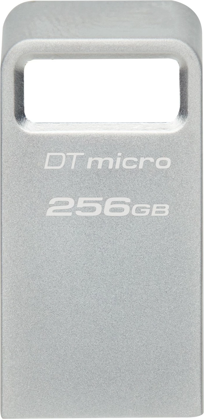 USB Kingston DataTraveler Micro 256GB, USB 3.2, metal, silver