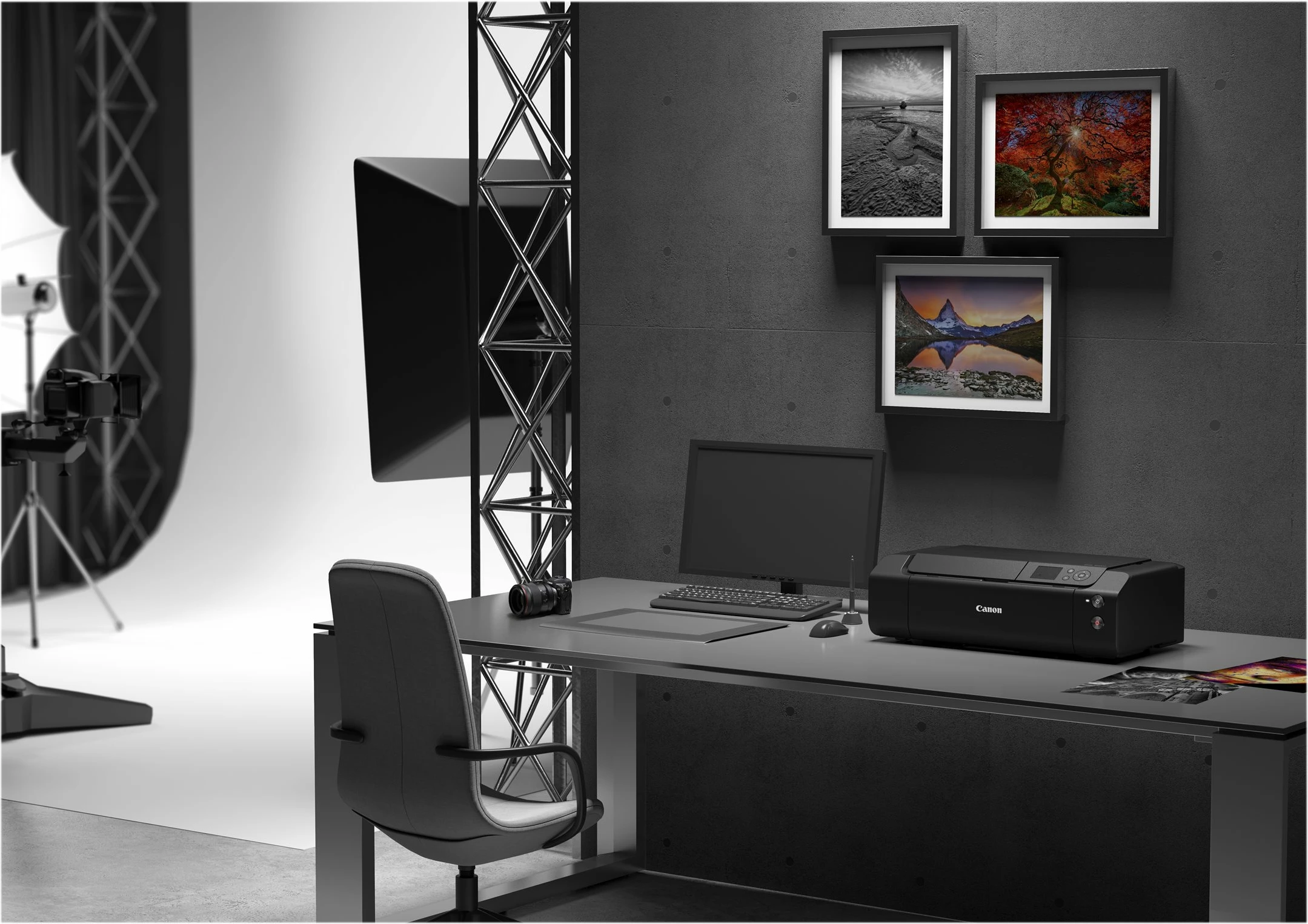 Printer i madhësisë A3+ Canon imagePROGRAF PRO-300, 10 bojëra pigment, Wi-Fi, i zi