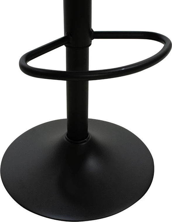 Karrige për bar Coozy, lartësi e rregullueshme, metal i zi mat me PU, set prej 2 copash