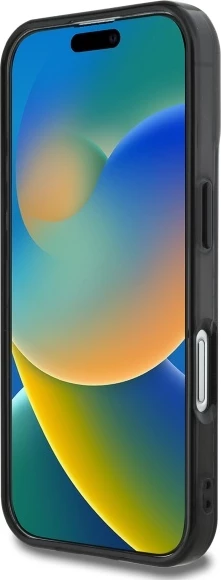 Mbështjellës Guess Peony On 4G MagSafe për iPhone 16, Zi