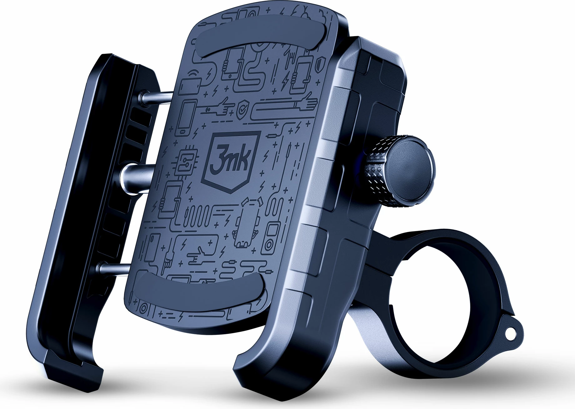 Mbajtës telefoni për biçikletë 3mk Steel Bike Holder, i zi