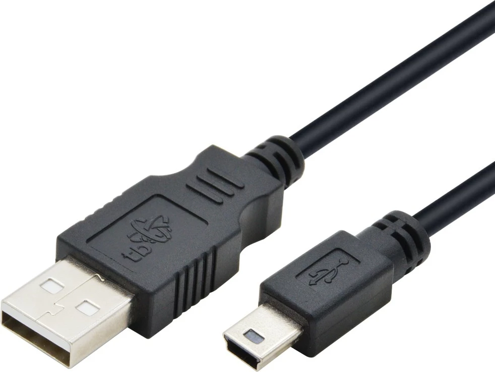 Kabllo USB TB AKTBXKU3PBAW10B, Mini USB, 1m, e zezë