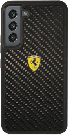 Mbështjellës Ferrari On Track, për Samsung Galaxy S22+, fibra karboni, i zi