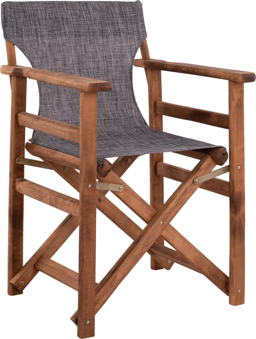 Karrige drejtorësh Limnos, ngjyrë arre, me tekstilene gri, FH10368.10