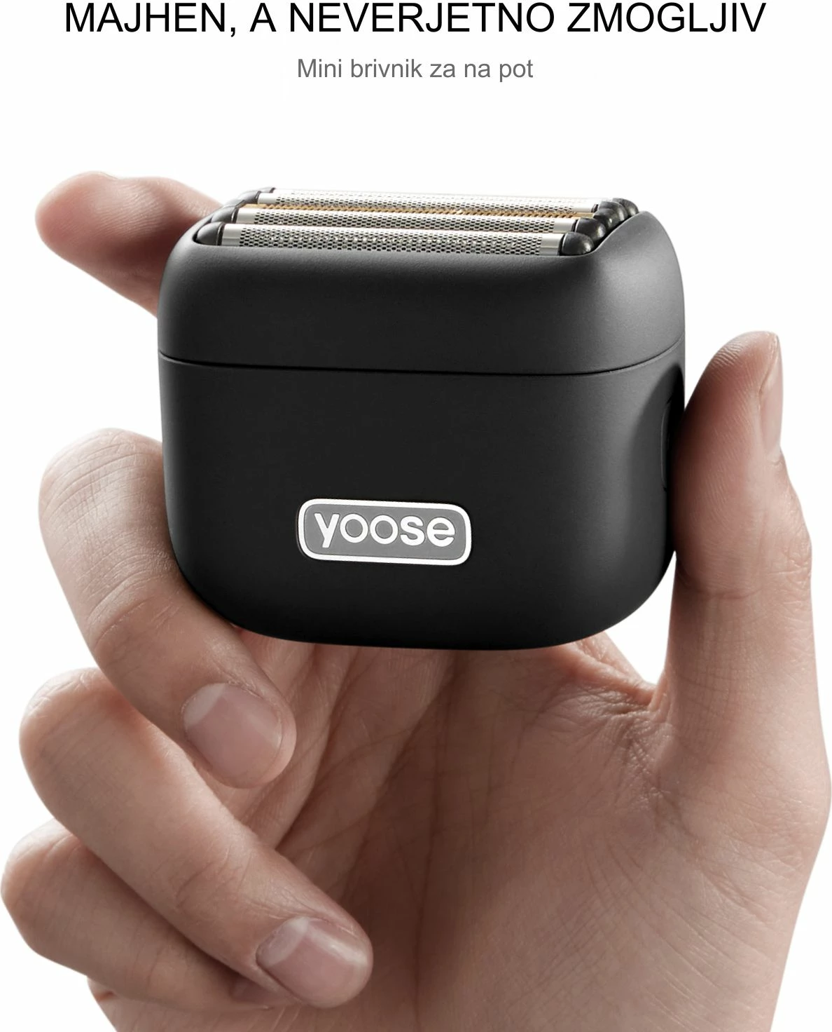 Makinë rroje Yoose Mini 5, 5 tehe (4+1), USB-C, IPX7, 90 min, e zezë, set 6 copë