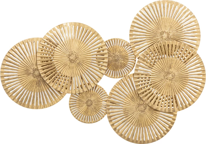 Dekor muri Circlie metal i artë 99x4x71cm