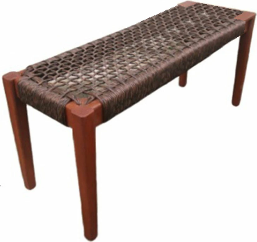 Bankë Mesh, ngjyrë kafe antike, arrë, 110x35x40