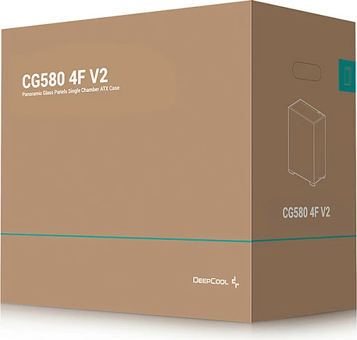 Kasë Deepcool CG580 4F V2, Midi Tower, xham i temperuar, RGB, e zezë