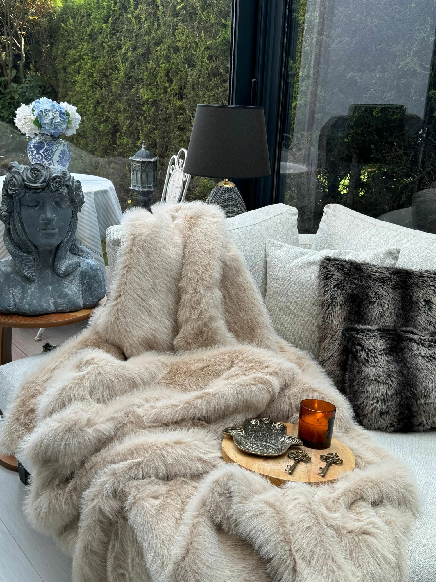 Shall për divan Evila Originals, Lolita, 200x75, bezhë