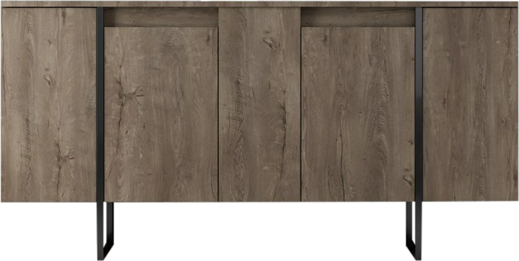 Konsolë Hanah Home Luxe, ngjyrë arre dhe e zezë