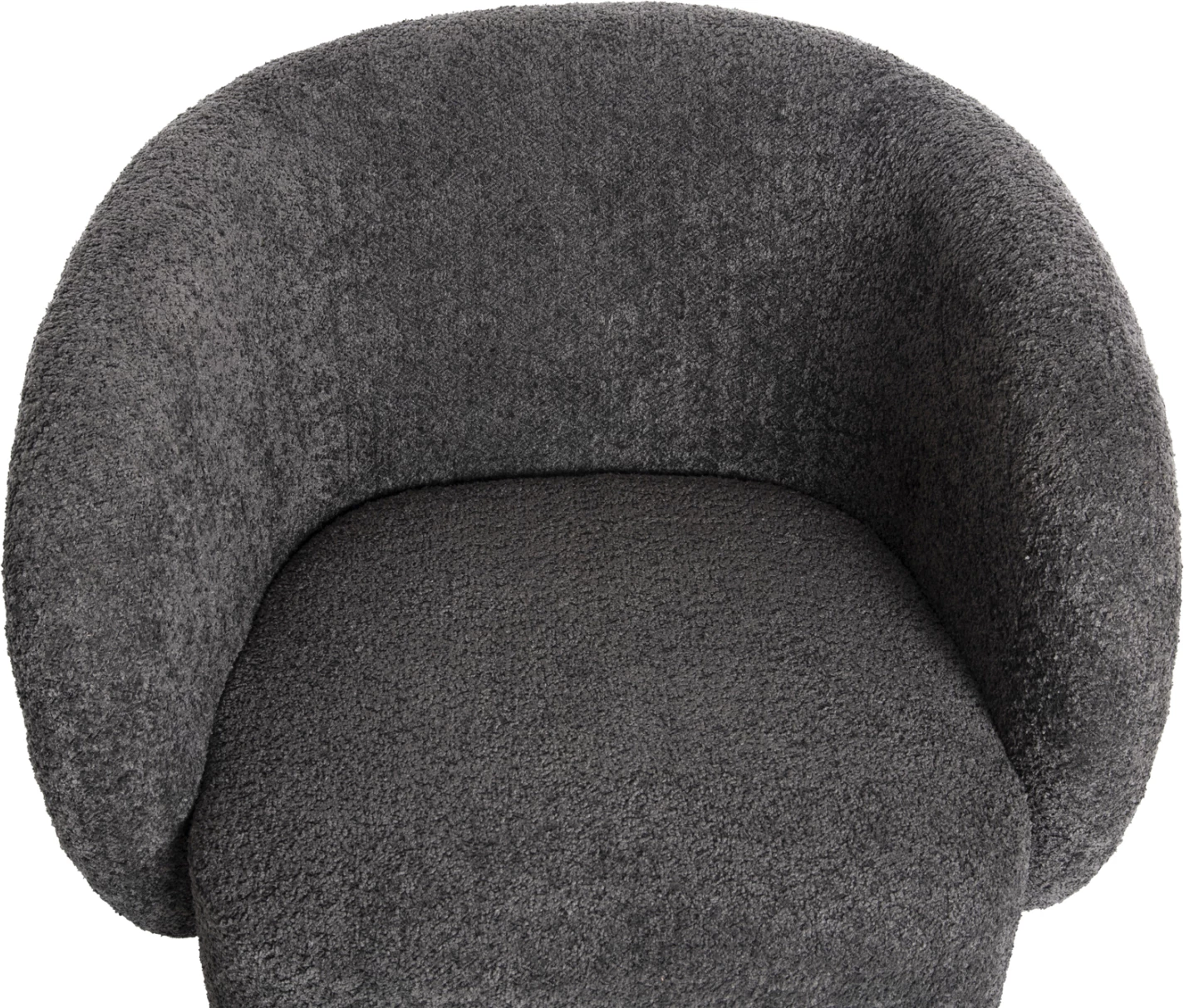 Karrige rrotulluese KARLEN FH9592.01, pëlhurë boucle gri, 78x81x77H cm