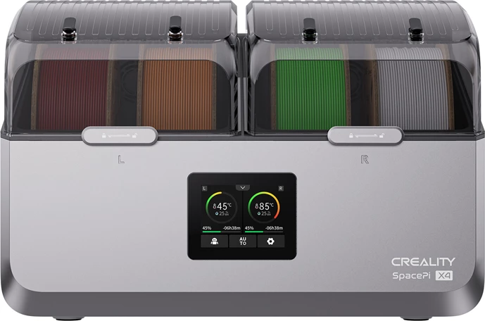Tharëse filamenti Creality SpacePi X4 për printer 3D, 4 dhoma, kontroll temperature, gri