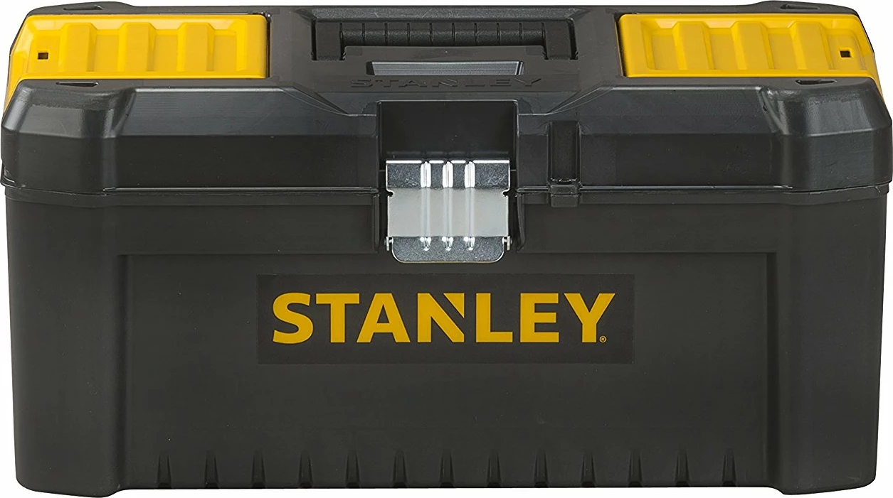 Kuti veglash Stanley STST1-75518 40 cm, me kapëse metalike, e kyçshme, zezë/verdhë