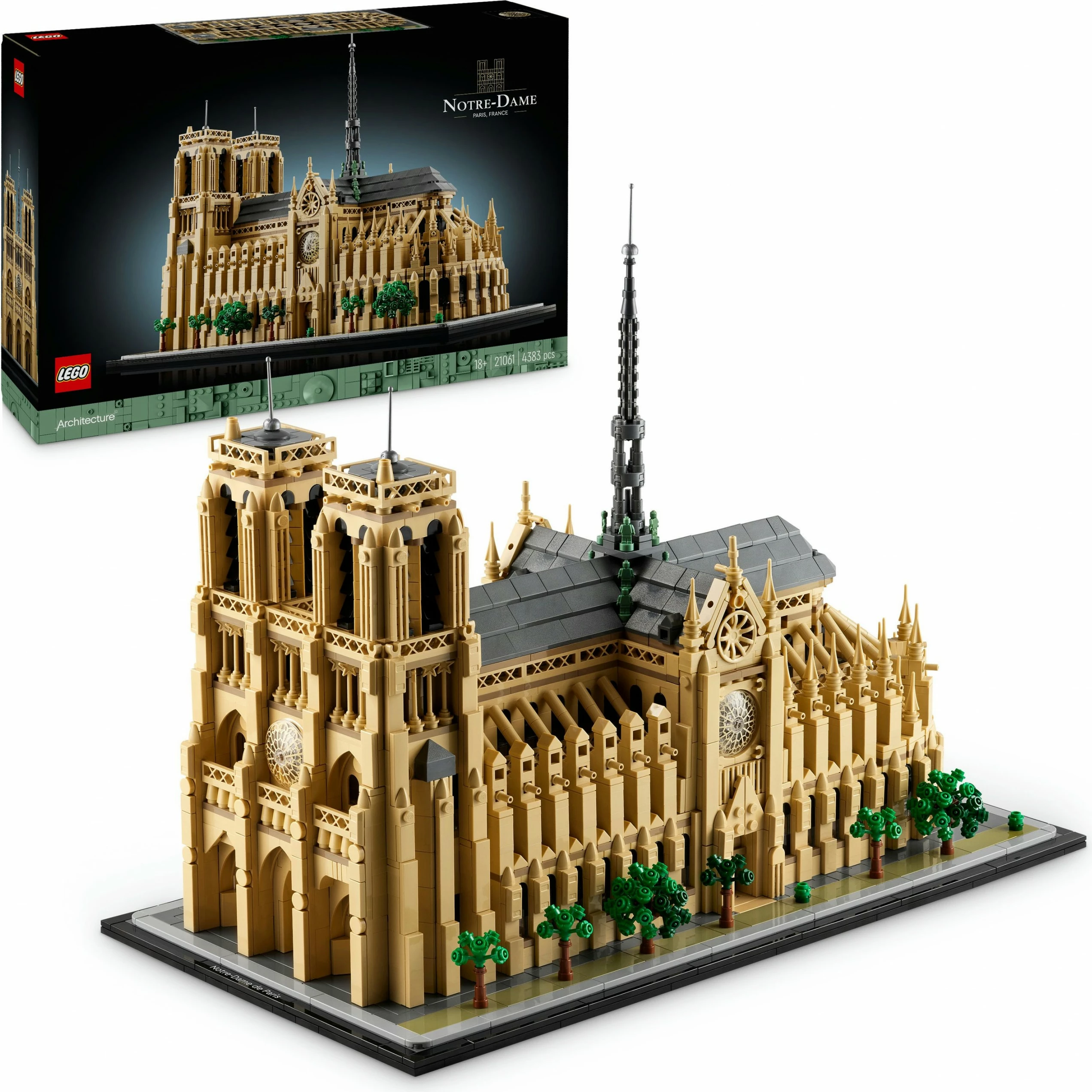 Set ndërtimi LEGO Architecture Notre-Dame de Paris, 4383 pjesë, plastikë, shumëngjyrësh