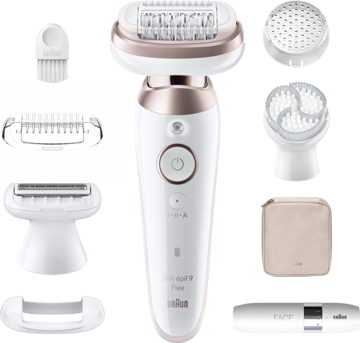 Depilator Braun Silk-épil 9 Flex 9-360 3D, i bardhë-rozë