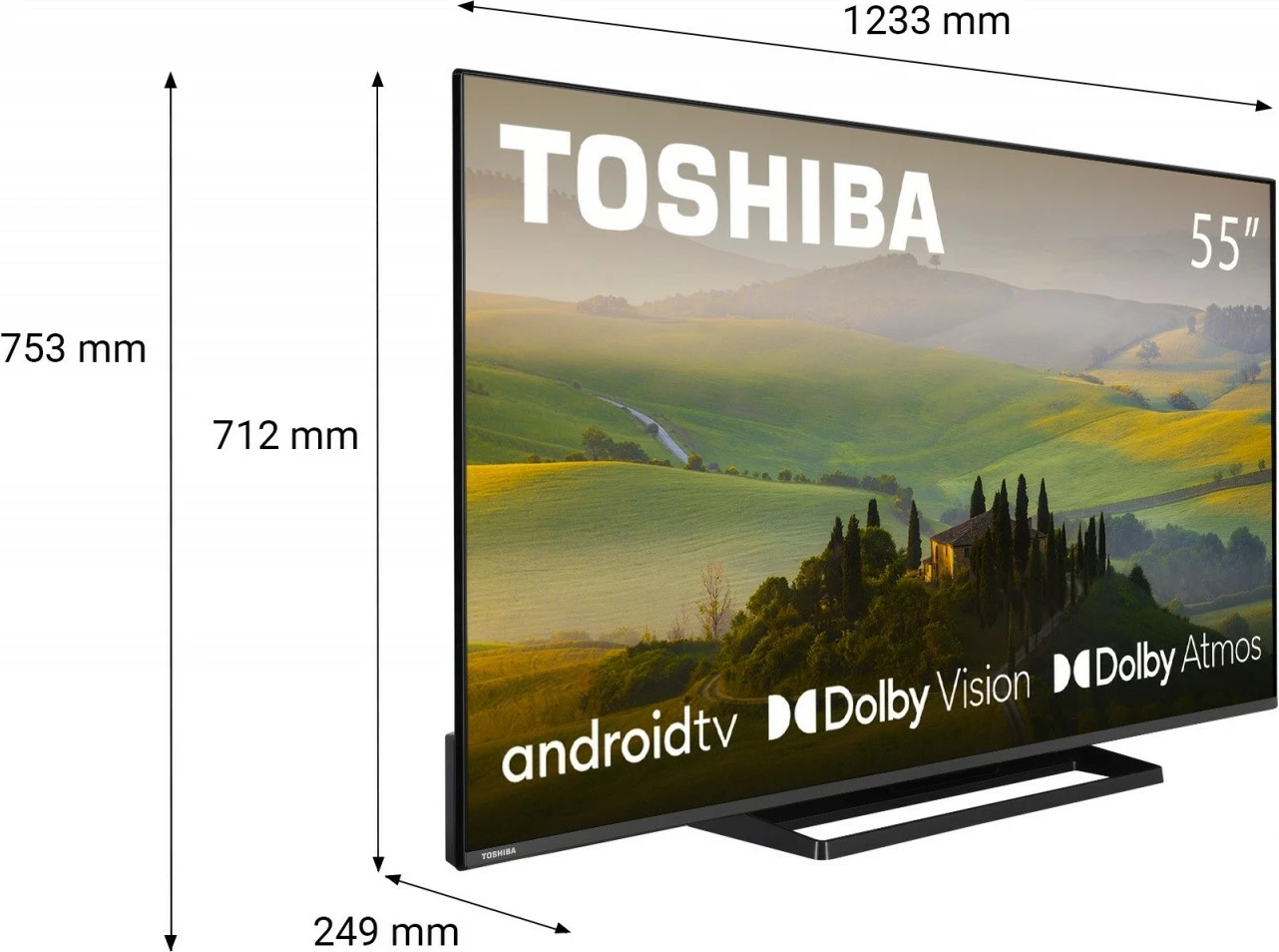 Televizor Toshiba 55UA3E63DG, 55 inç, 4K Ultra HD, Smart TV, Android TV, i zi