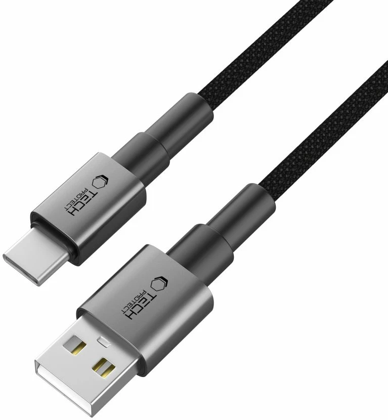 Kabllo USB-A në USB-C Tech-Protect UltraBoost DNA 100cm, Gri