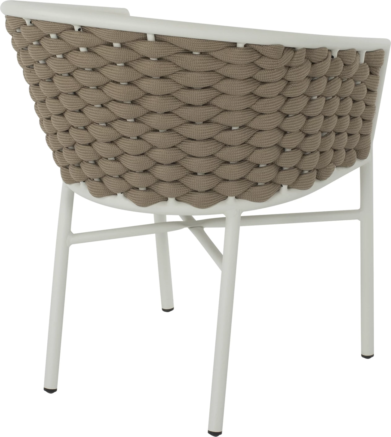 Karrige alumini FH5859.02, e bardhë dhe beixh me litar shkumë