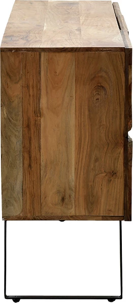 Komodinë Imena dru i fortë 4cm natyral-e zezë 148x43.5x86cm