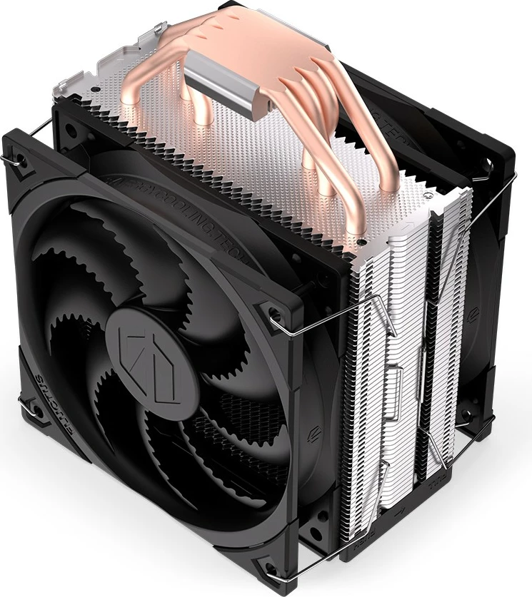 Ftohës procesori Endorfy Fera 5 Dual Fan, EY3A006, 2 ventilatorë, 12 cm, për socket Intel/AMD, i zi