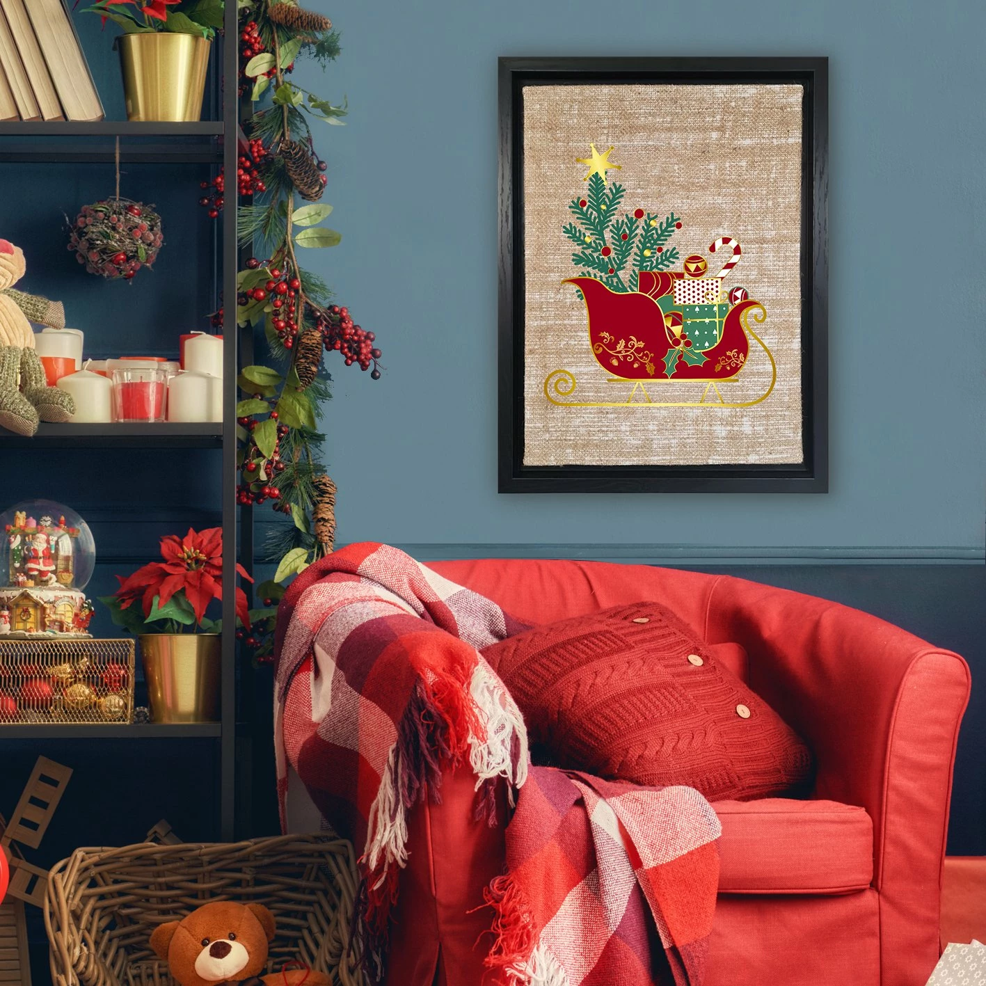 Pikturë dekorative në kanavacë me kornizë, shumëngjyrëshe, Wallity, LSJ3768_6696, 67x97cm