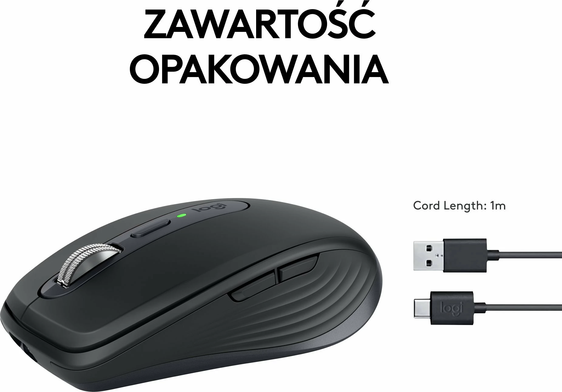 Maus Logitech MX Anywhere 3S 910-006929 8000 DPI Bluetooth/USB-C, Graphite