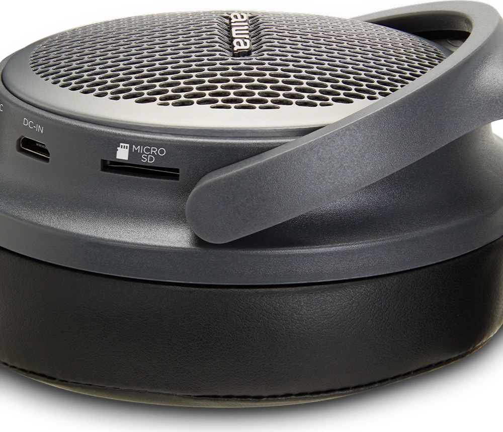Kufje Aiwa HST-250BT/TN, Bluetooth 5.0, over-ear, foldable, HyperBass, microSD, AUX, gri e errët
