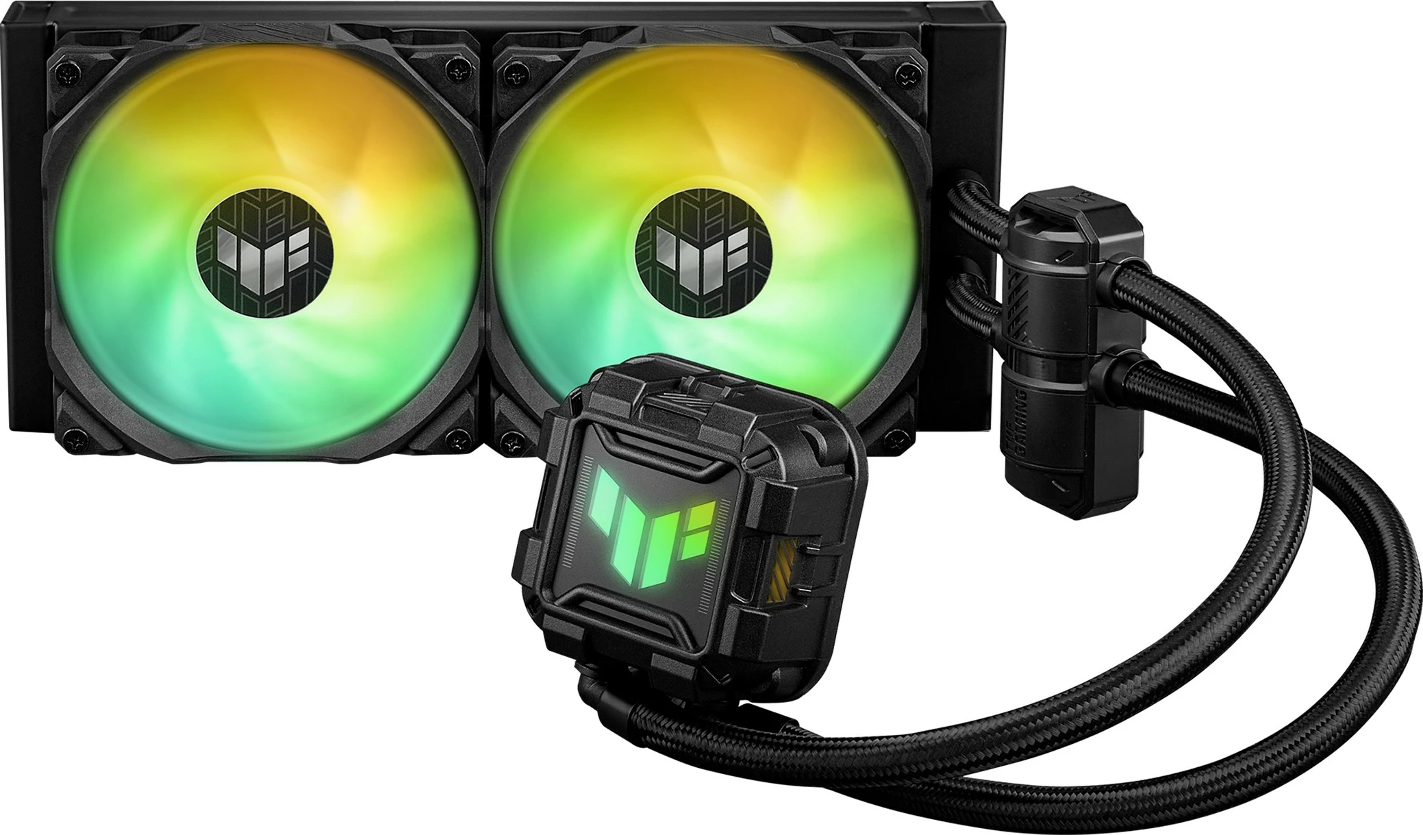 Ftohës me lëng ASUS TUF GAMING LC II 240 ARGB, 2x120mm, ARGB, i zi