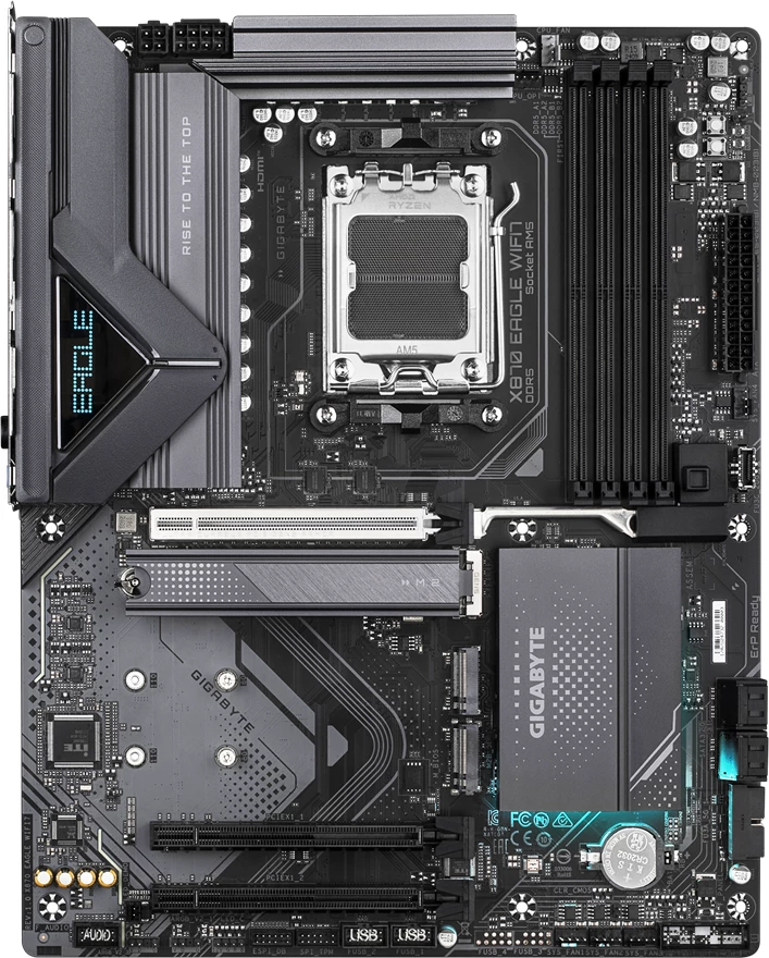 Pllakë amë GIGABYTE X870 EAGLE WIFI7, AM5, ATX, DDR5 deri 256GB, Wi-Fi 7, 2.5GbE, USB4