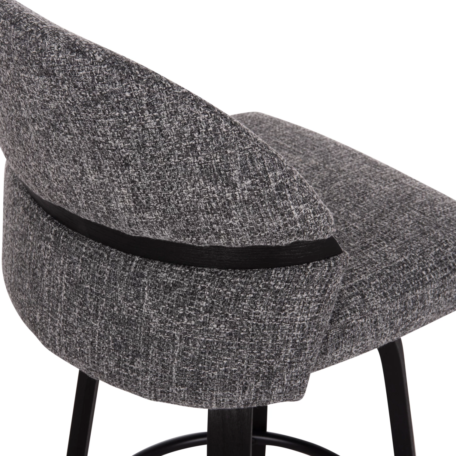 Karrige për bar rrotulluese DEKKER FH18250.03, dru i zi, material gri, 48x54x96cm, set prej 2 copë