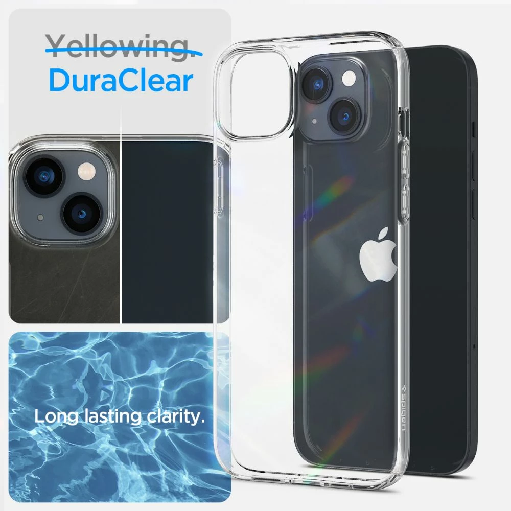 Mbështjellës Spigen Crystal me xham të temperuar për iPhone 14 Plus, Transparent, Set